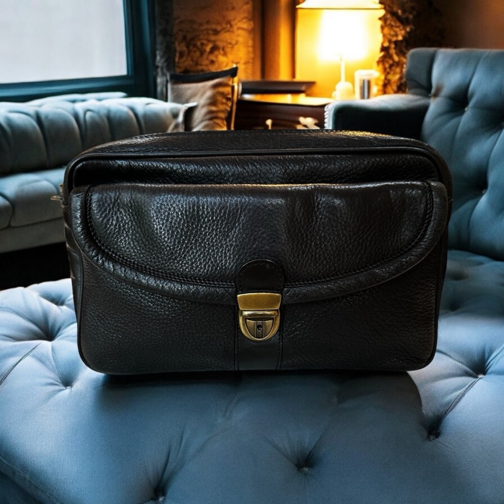 Bally Black Leather Clutch